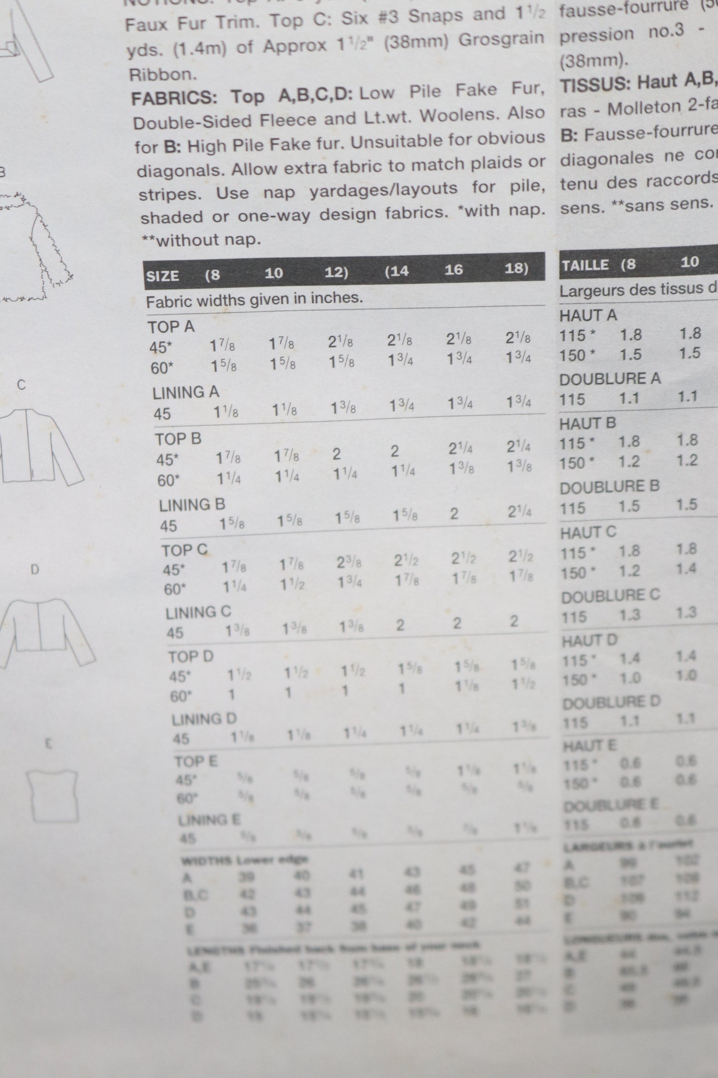 Vogue 2470 Misses Top Sewing Pattern - UNCUT - Size 8 10 12