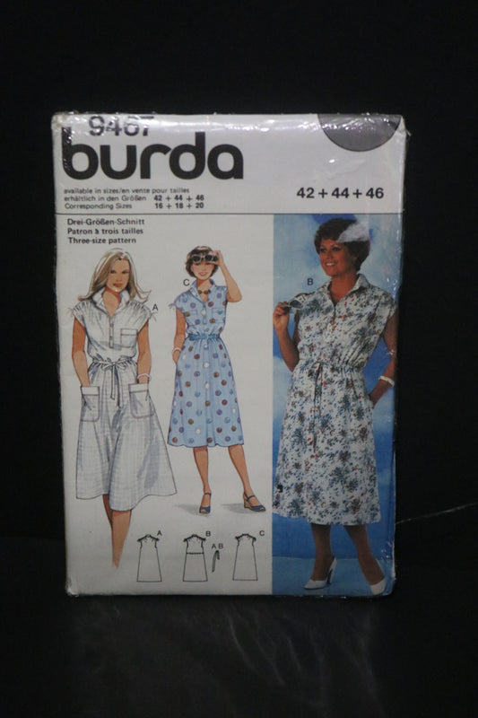 Burda 9467 Misses Dress Sewing Pattern - UNCUT - Size 42 44 46