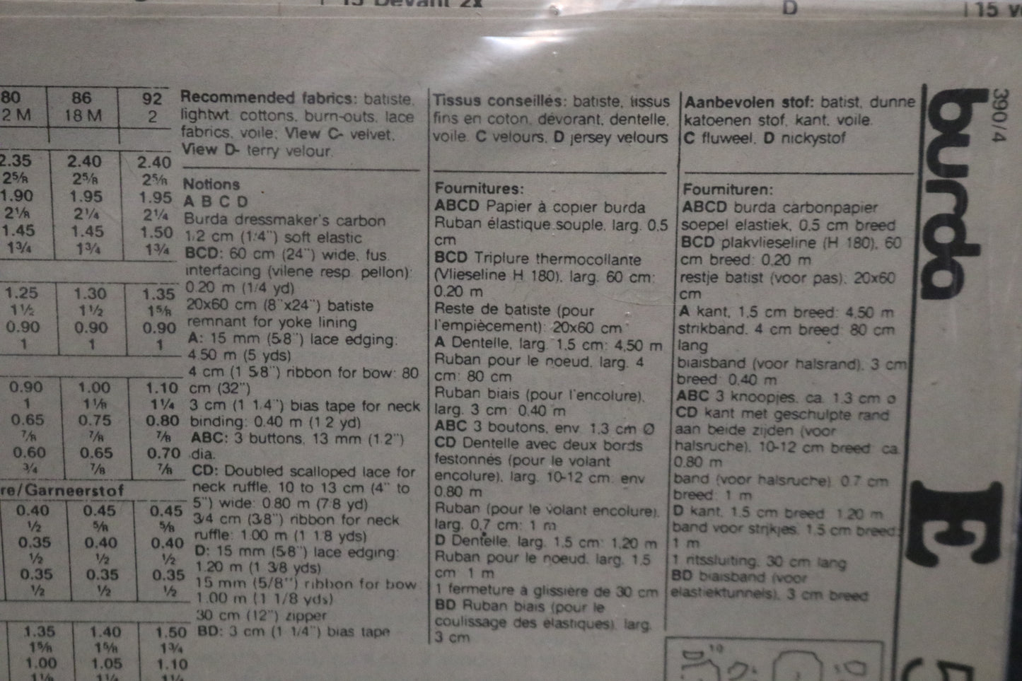 Burda 5023 Infants Toddlers Dresses and Jumpsuit Sewing Pattern - UNCUT Size 6M 9M 12M 18M 2