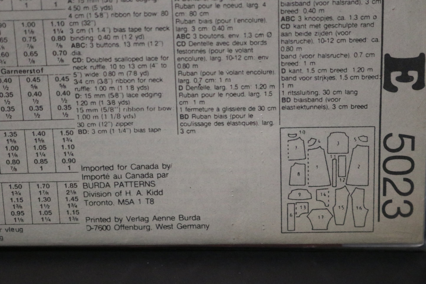 Burda 5023 Infants Toddlers Dresses and Jumpsuit Sewing Pattern - UNCUT Size 6M 9M 12M 18M 2