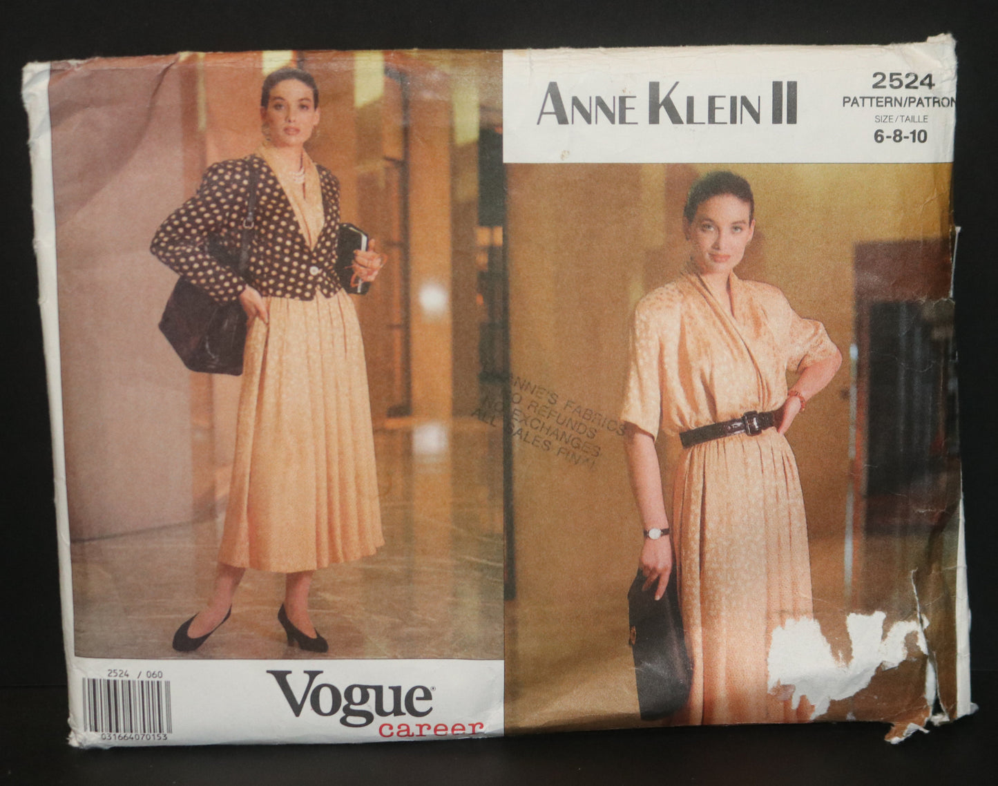 Vogue 2524 Anne Klein Misses Jacket Top and Skirt Sewing Pattern - UNCUT - Size 6 8 10