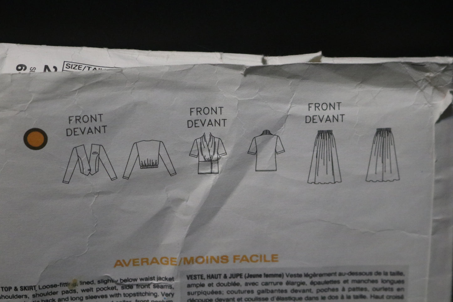 Vogue 2524 Anne Klein Misses Jacket Top and Skirt Sewing Pattern - UNCUT - Size 6 8 10