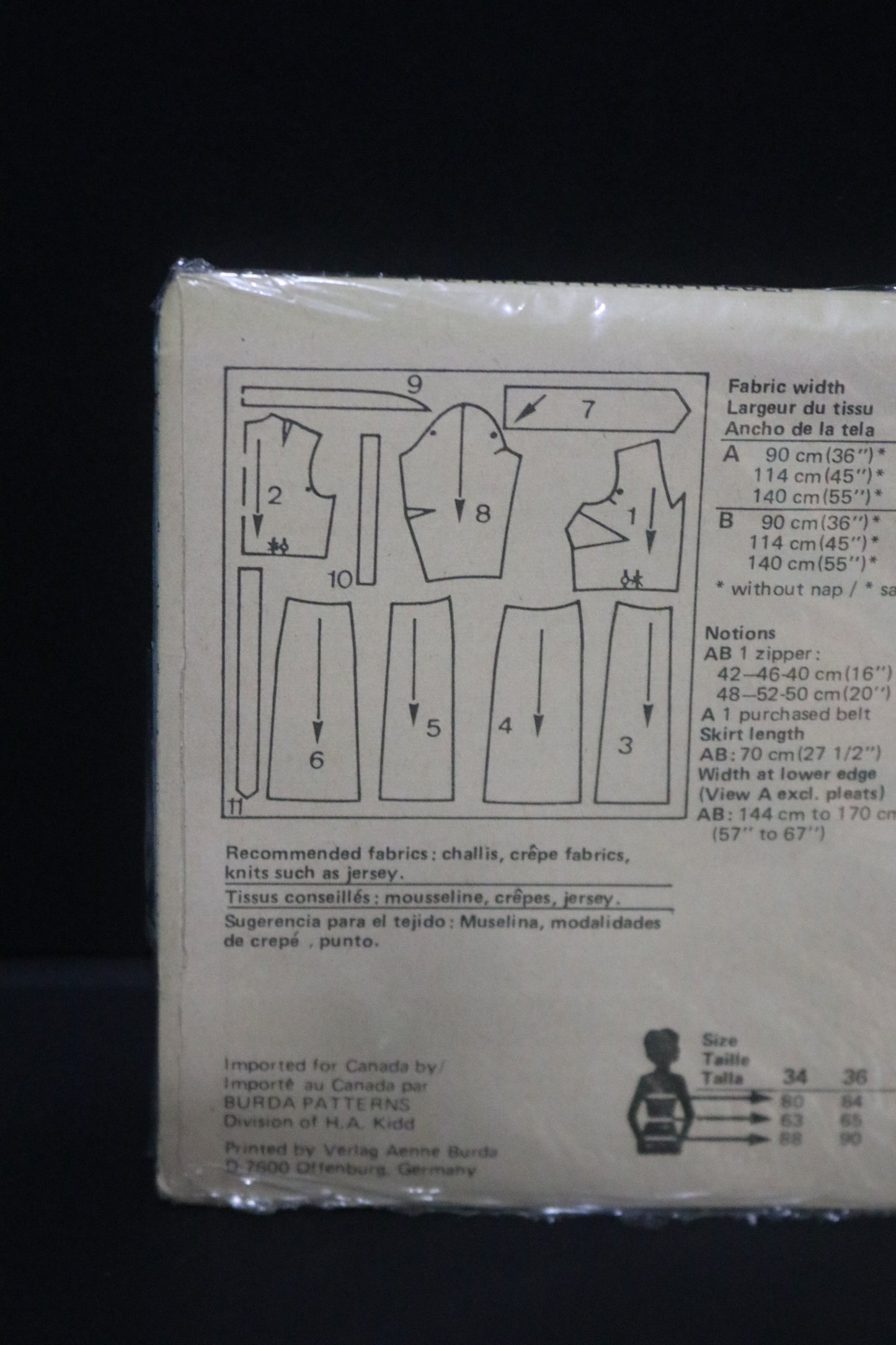 Burda 8214 Misses Dress Sewing Pattern - UNCUT - Size 16 18 20 40 42 44