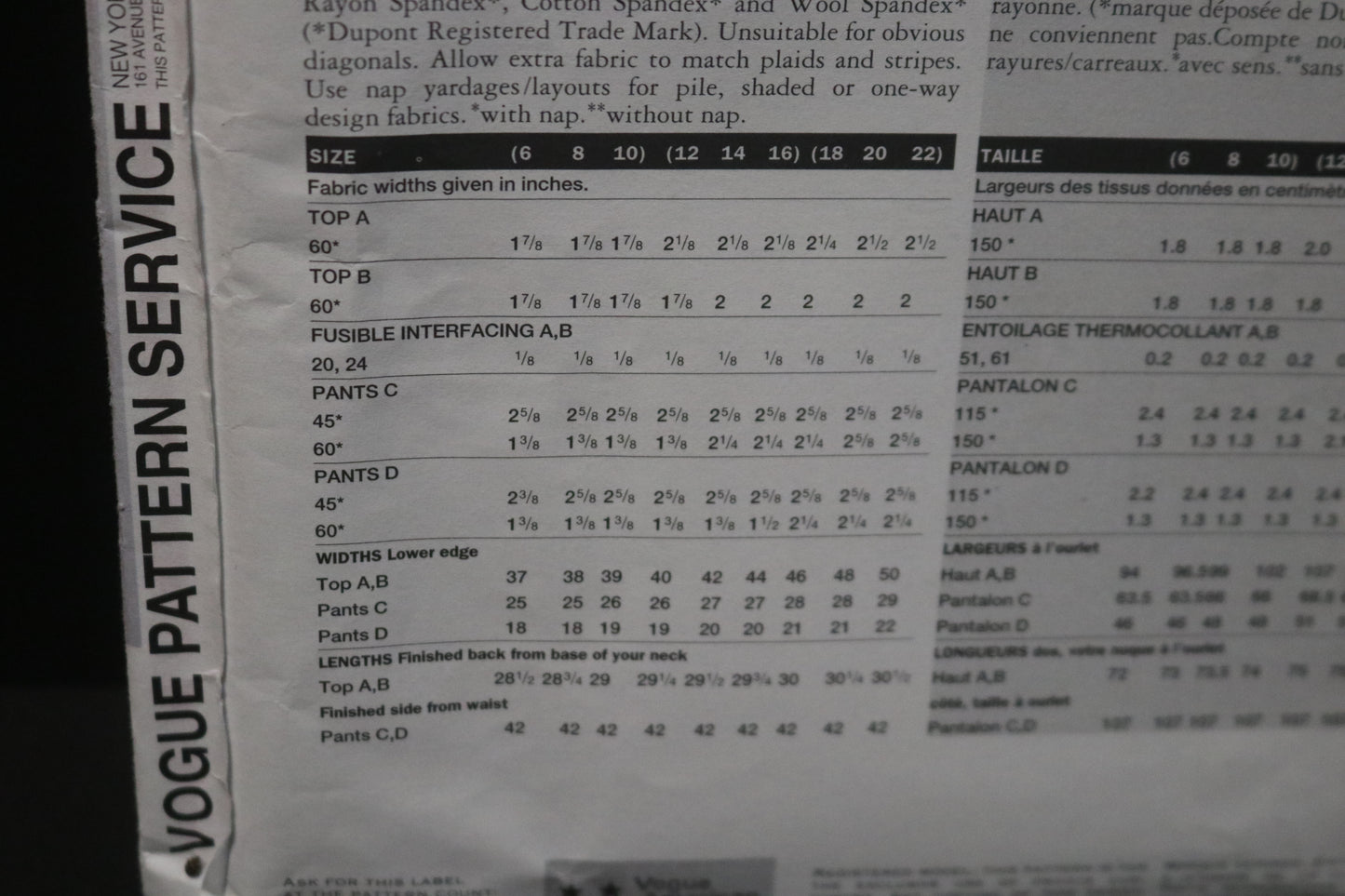 Donna Karan DKNY Misses Top and Pants Sewing Pattern - UNCUT -  Size 18 20 22
