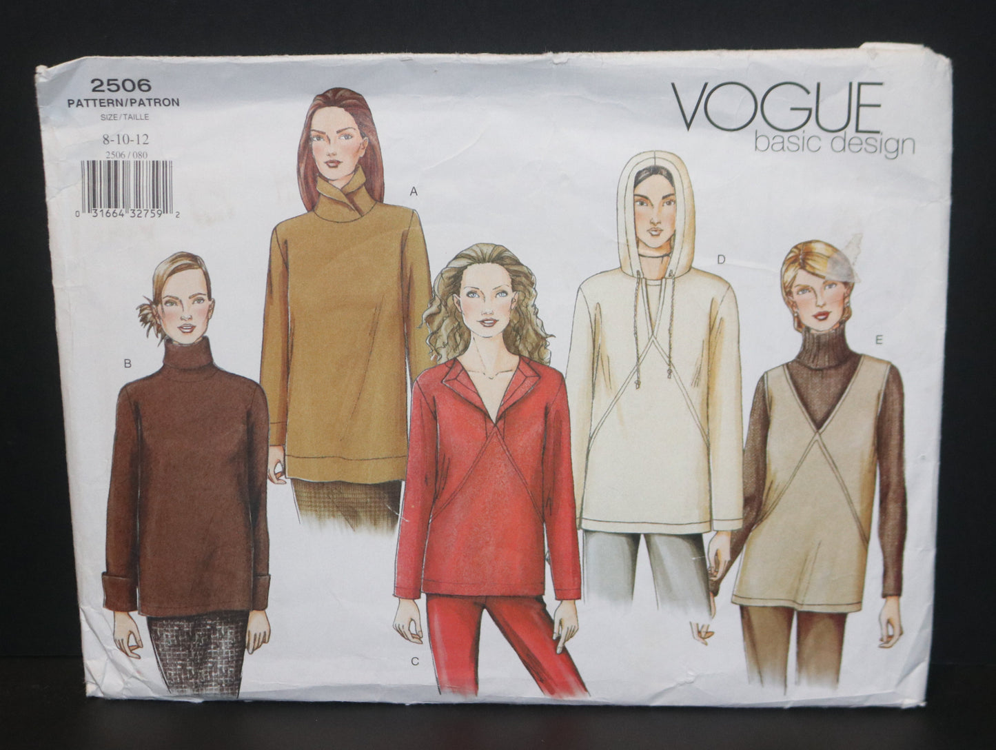 Vogue 2506 Misses Top Sewing Pattern - UNCUT - Size 8 10 12