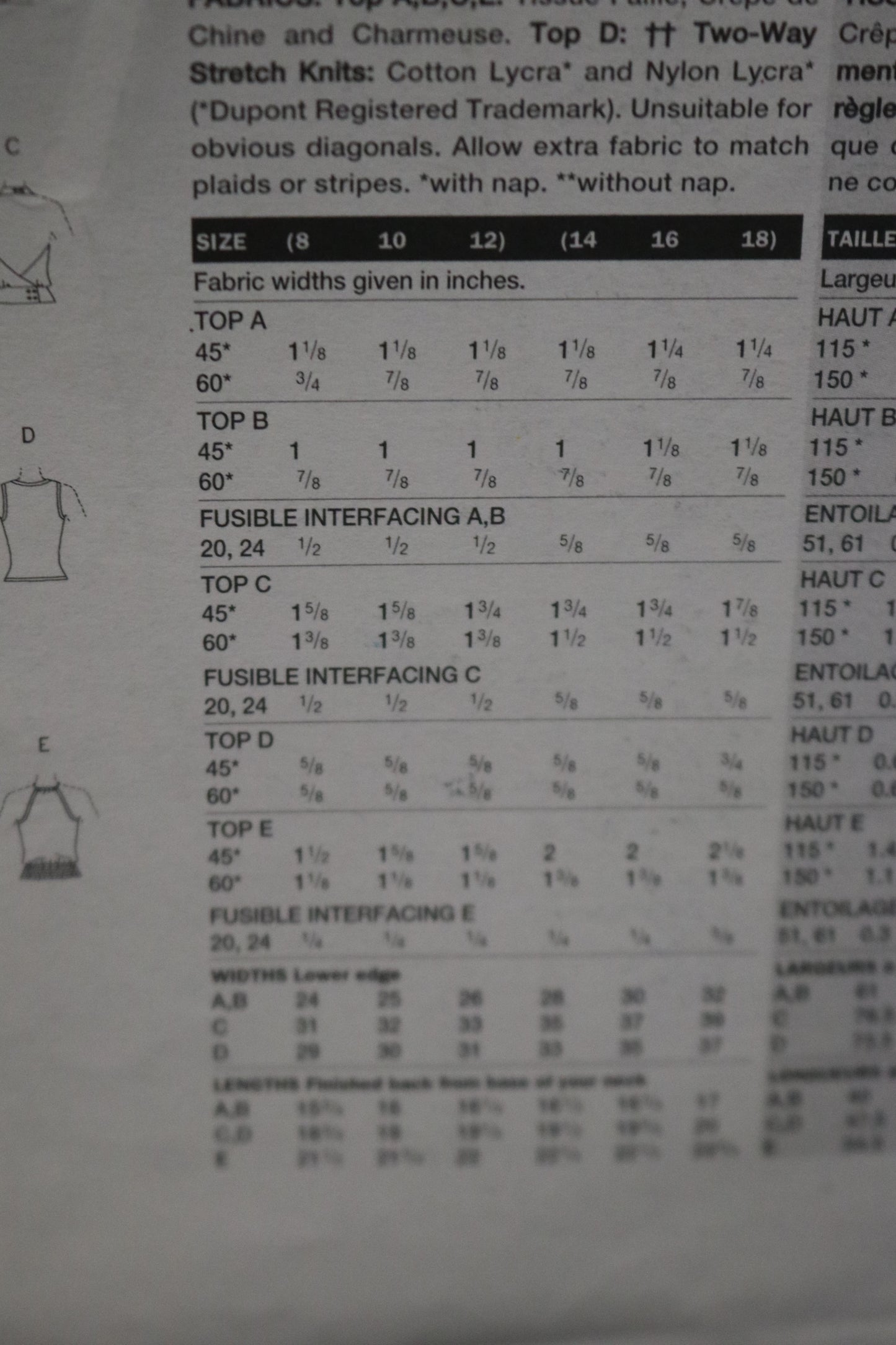 Vogue 2563 Misses Top Sewing Pattern - UNCUT - Size 14 16 18