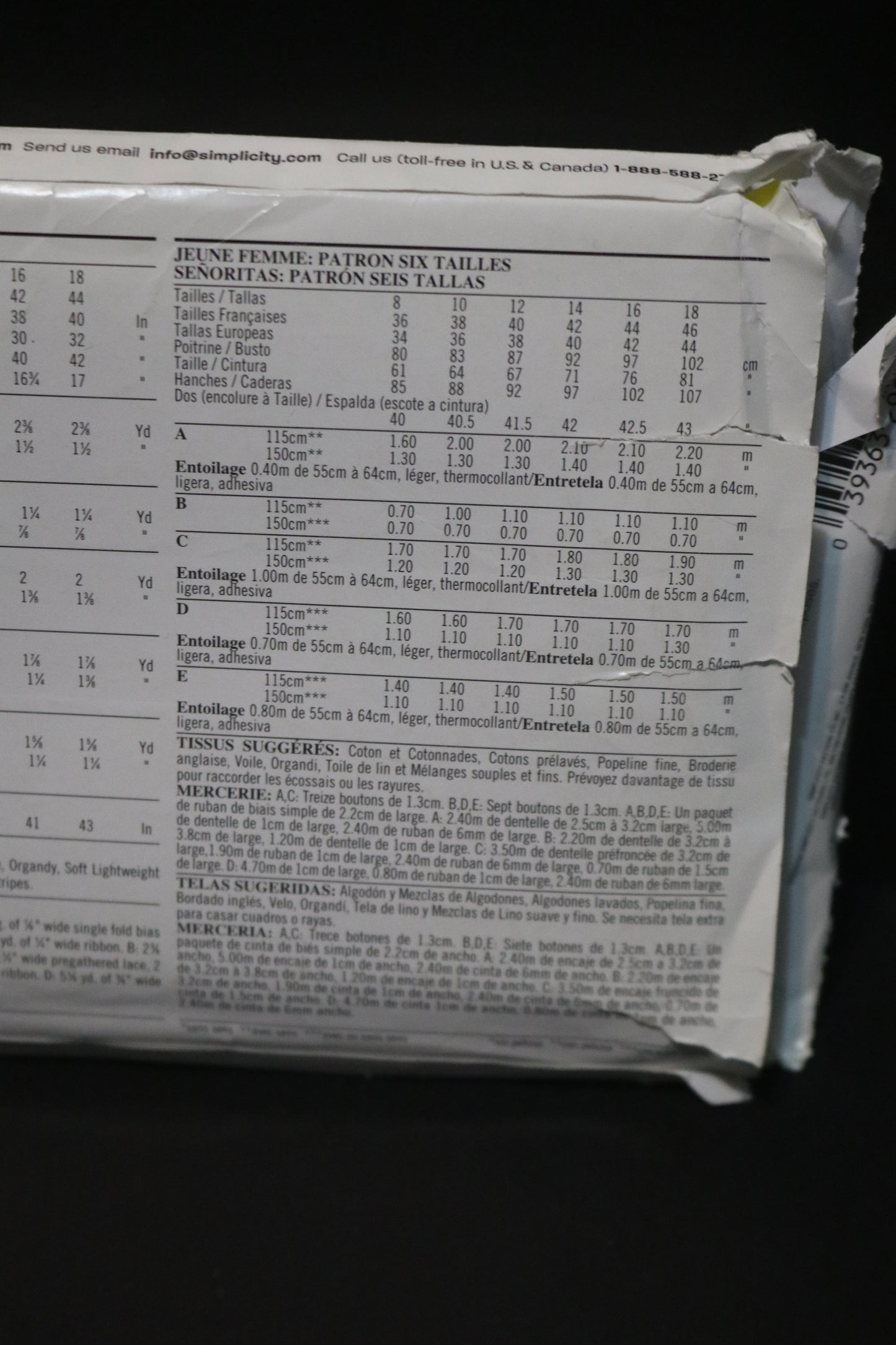 New Look 6599 Misses Blouse Sewing Pattern UNCUT - Size 8 - 18