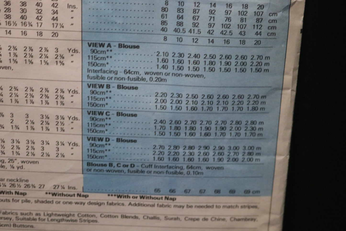 McCalls 5675 Misses Set of Blouses with One-Color Iron-On Transfer Sewing Pattern UNCUT - Size 10 Bust 32 1/2