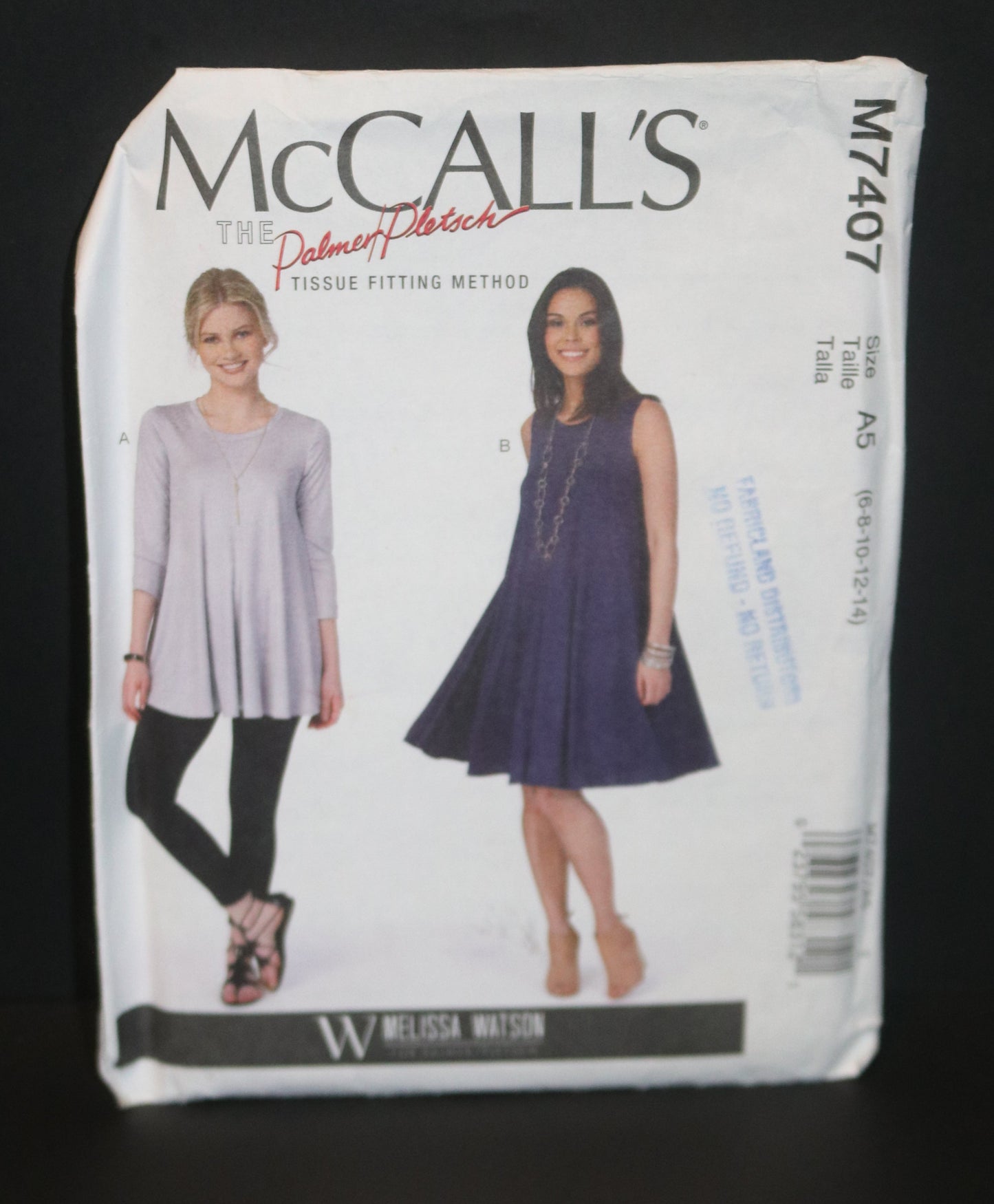 McCalls 7407 Palmer Pletsch Misses Top and Pants Sewing Pattern UNCUT - Size 6 8 10 12 14