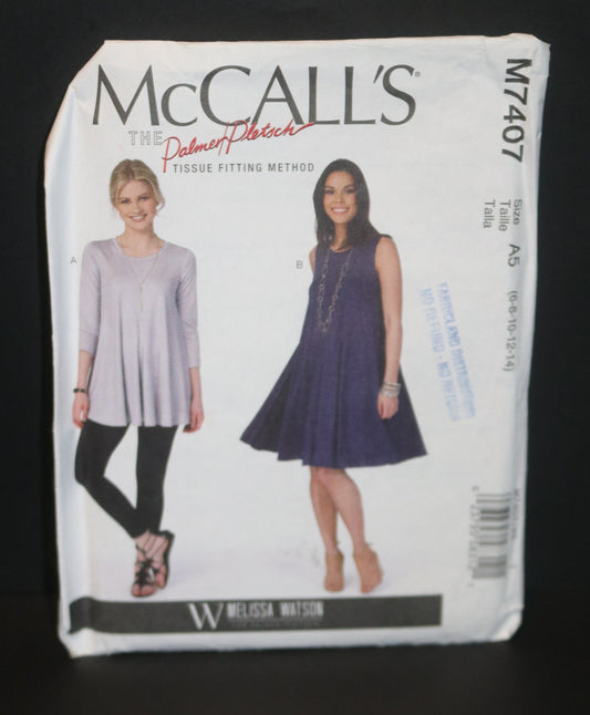 McCalls 7407 Palmer Pletsch Misses Top and Pants Sewing Pattern UNCUT - Size 6 8 10 12 14