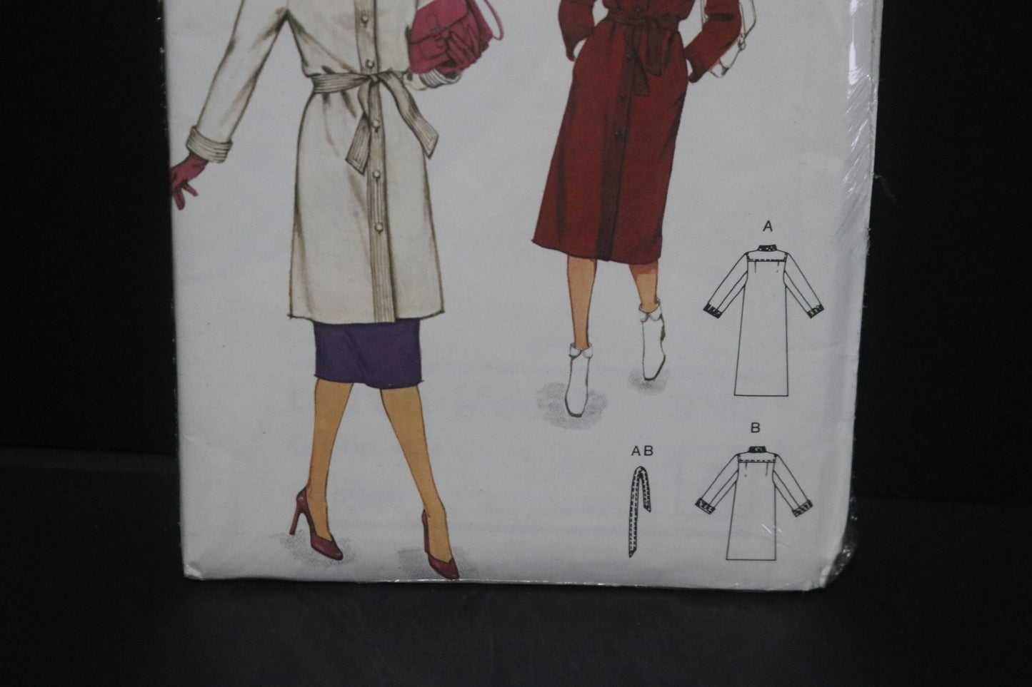 Burda 9183 Misses Coat and Belt Sewing Pattern - UNCUT Size 14 16 18