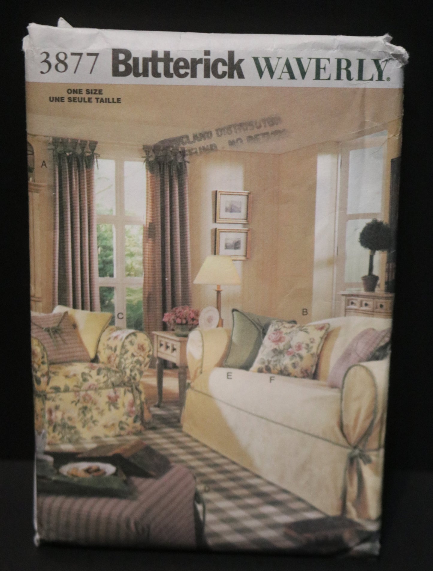 Butterick 3877 Waverly Drapes Slipcovers and Pillows Sewing Pattern - UNCUT
