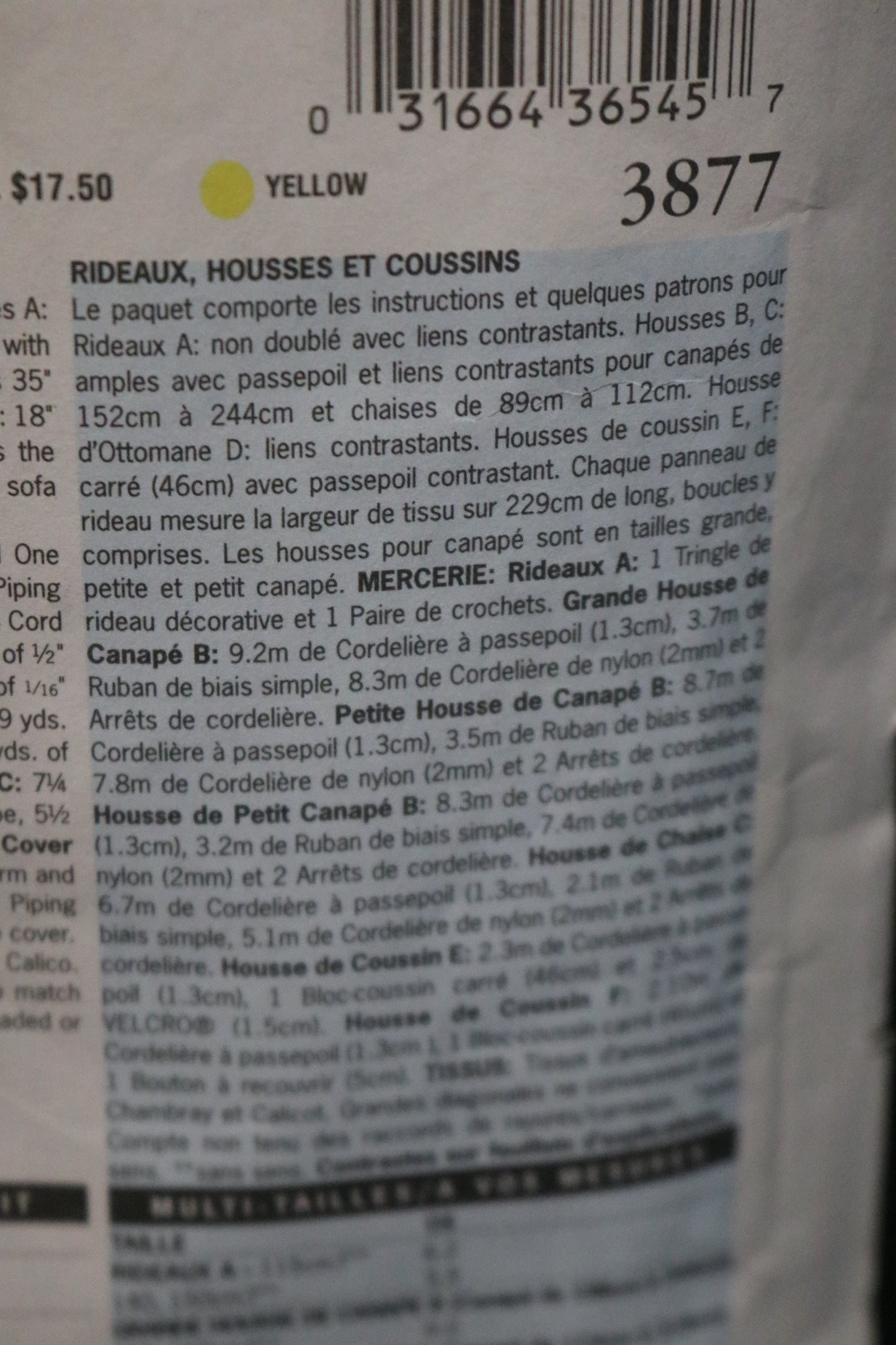 Butterick 3877 Waverly Drapes Slipcovers and Pillows Sewing Pattern - UNCUT