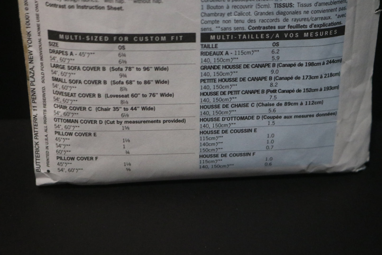 Butterick 3877 Waverly Drapes Slipcovers and Pillows Sewing Pattern - UNCUT