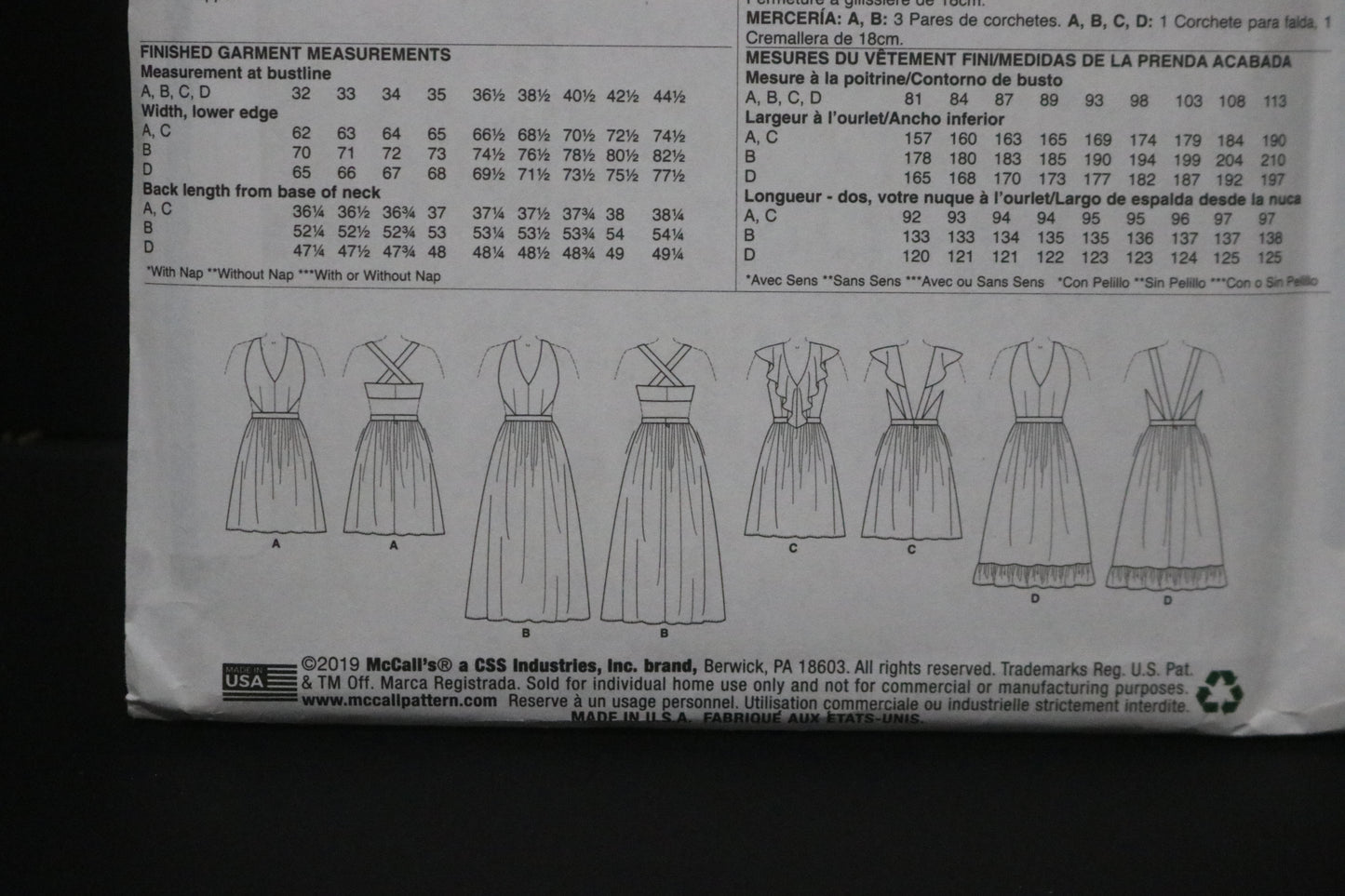 McCalls 7951 Misses Dresses Sewing Pattern - UNCUT - Size 4 6 8 10 12