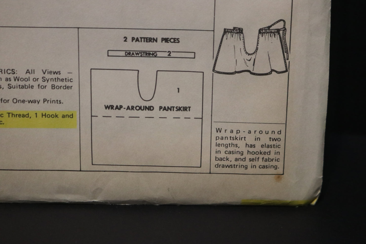 McCalls 5814 Misses Pantskirt Sewing Pattern - UNCUT Size Small