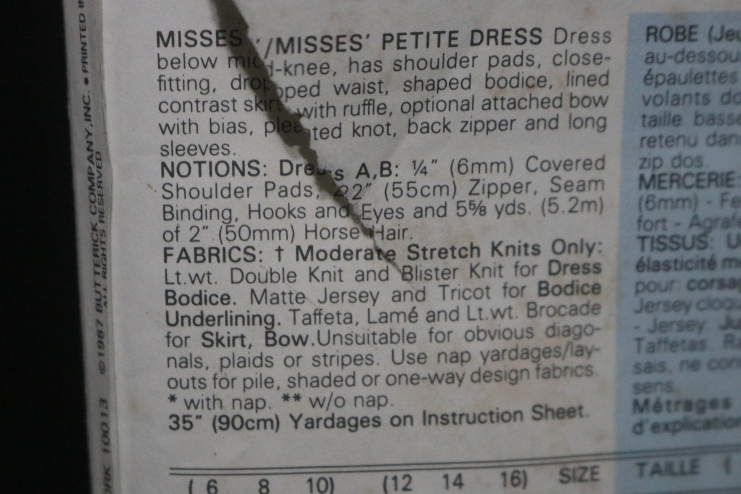 Butterick 5945 Morton Myles Misses/Misses Petite' Dress Sewing Pattern  - UNCUT - Size 12 14 16