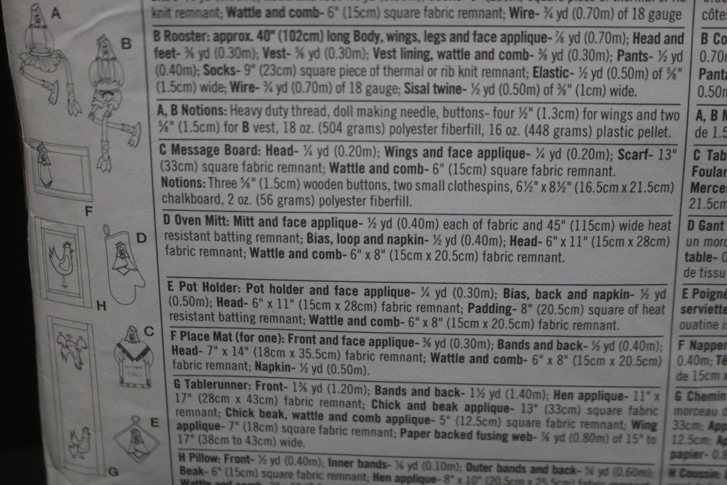 Simplicity 7166 Kitchen Accessories Sewing Pattern - UNCUT