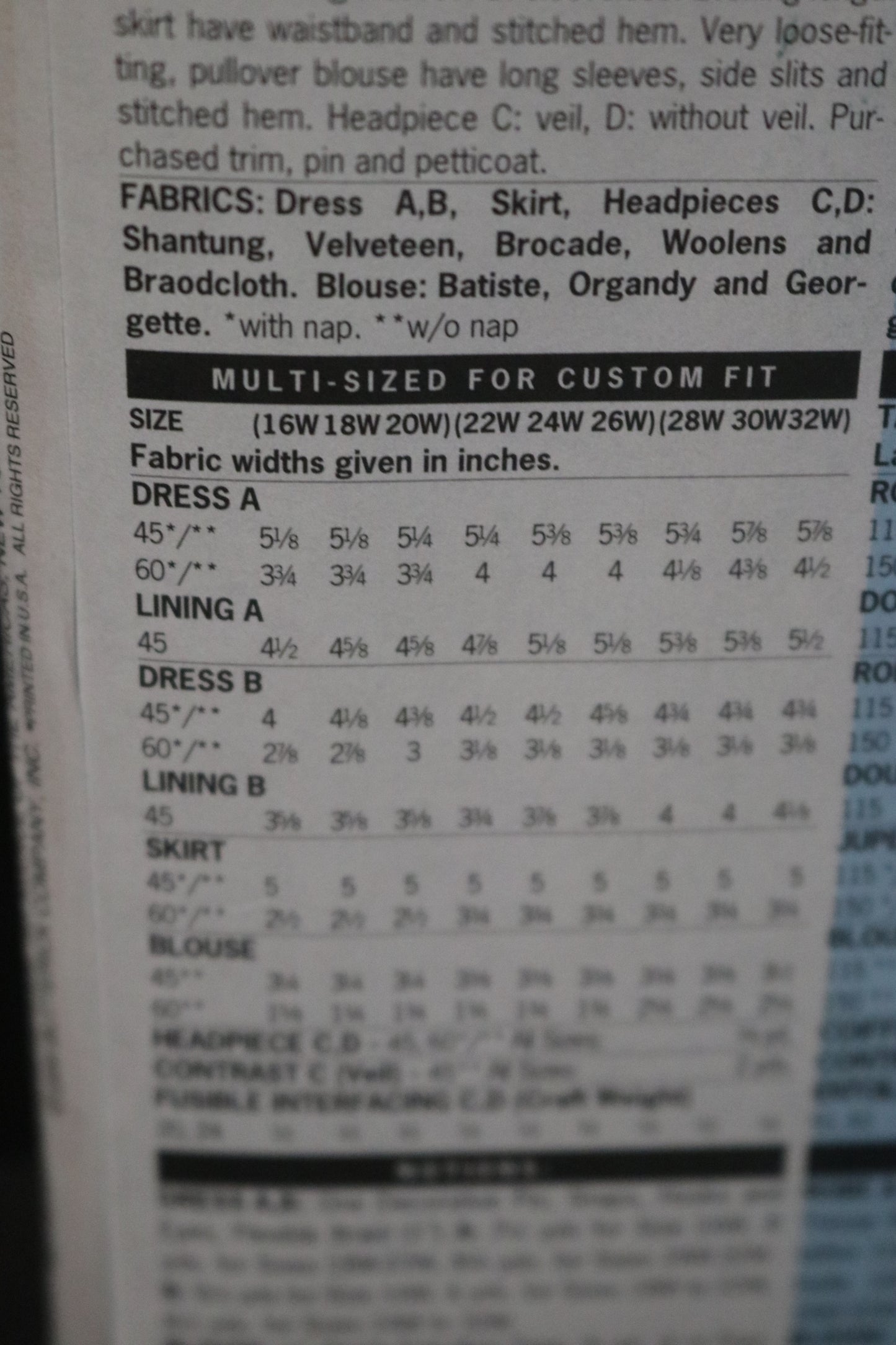 Butterick 6197 Making History Womens / Womens Petite Historical Costume Sewing Pattern UNCUT  Size 16w 18w 20w