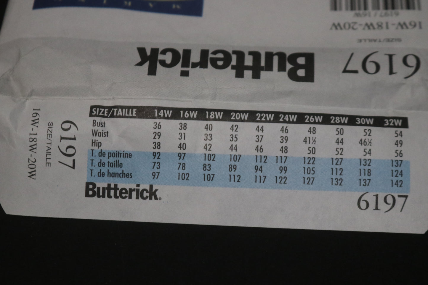 Butterick 6197 Making History Womens / Womens Petite Historical Costume Sewing Pattern UNCUT  Size 16w 18w 20w