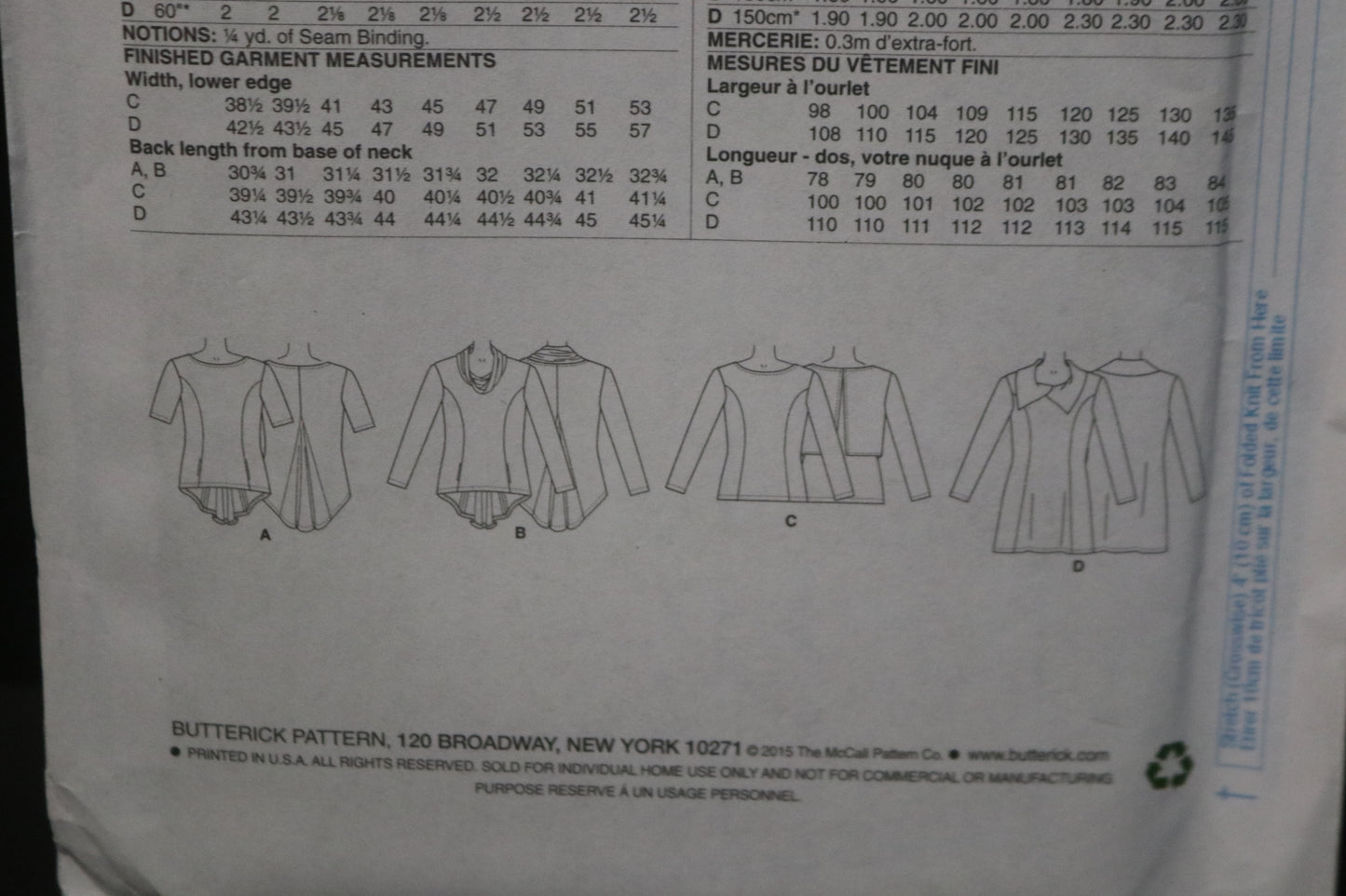 Butterick 6248 Misses Tunic Sewing Pattern UNCUT  Size 8 10 12 14 16