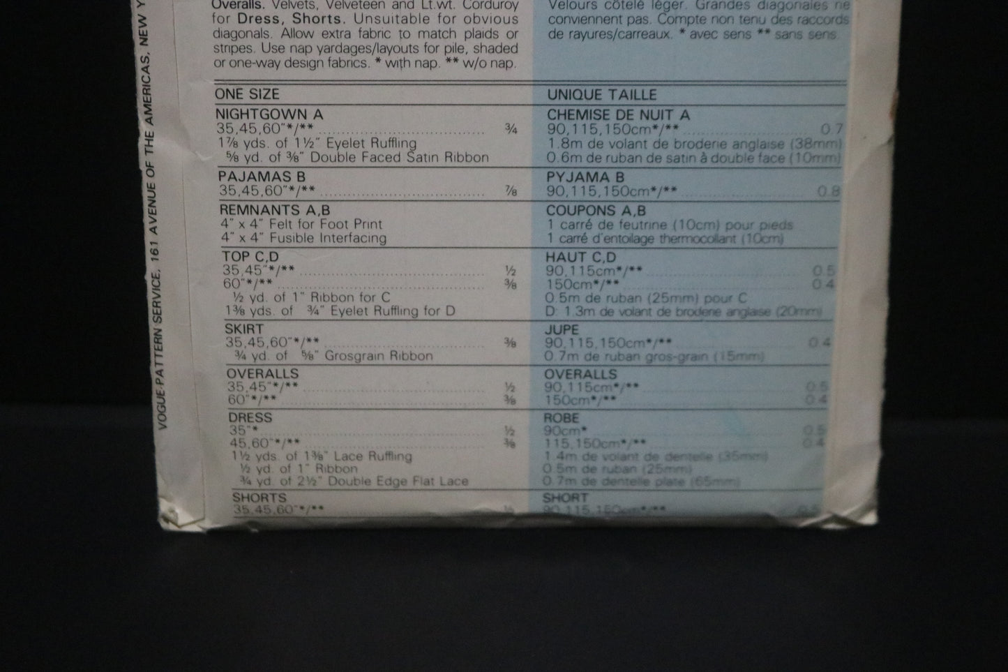 Vogue 9572 Linda Carr Baby Bear Clothes Sewing Pattern UNCUT