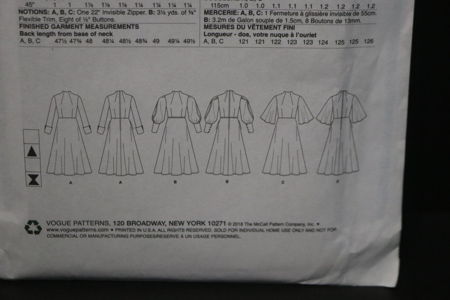 Vogue 9327 Misses Dress Sewing Pattern - UNCUT - Size 6 8 10 12 14