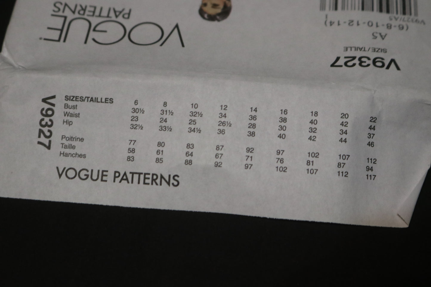 Vogue 9327 Misses Dress Sewing Pattern - UNCUT - Size 6 8 10 12 14