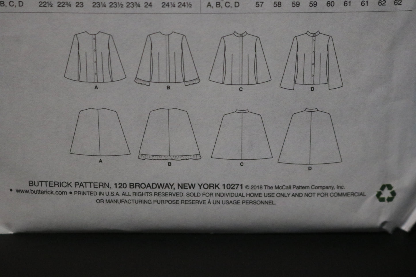 Butterick 6603 Misses Cape Sewing Pattern  - UNCUT - Size 6 8 10 12 14