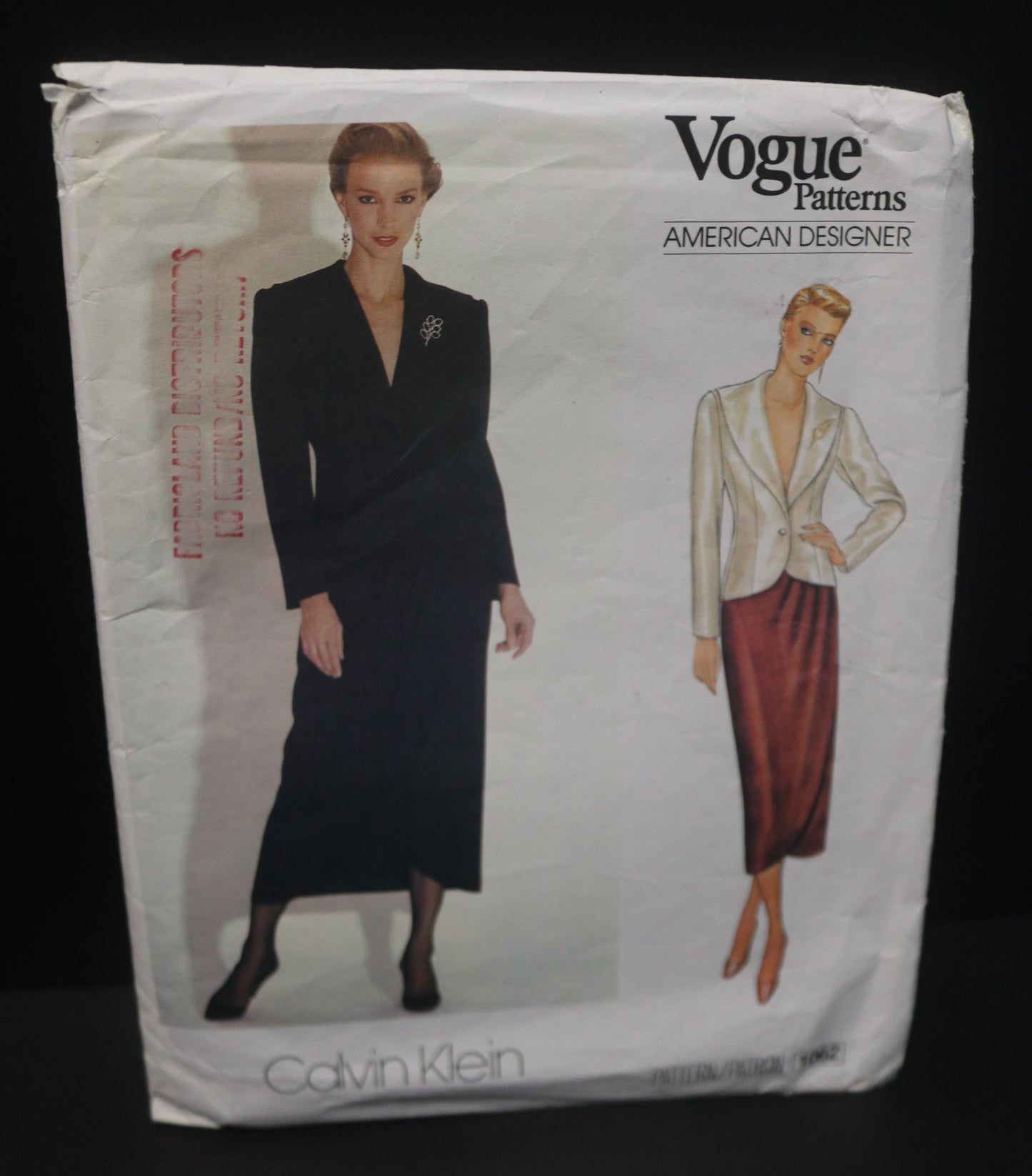Vogue 1062 Calvin Klein American Designer Misses Jacket and Skirt Sewing Pattern - UNCUT - Size 12