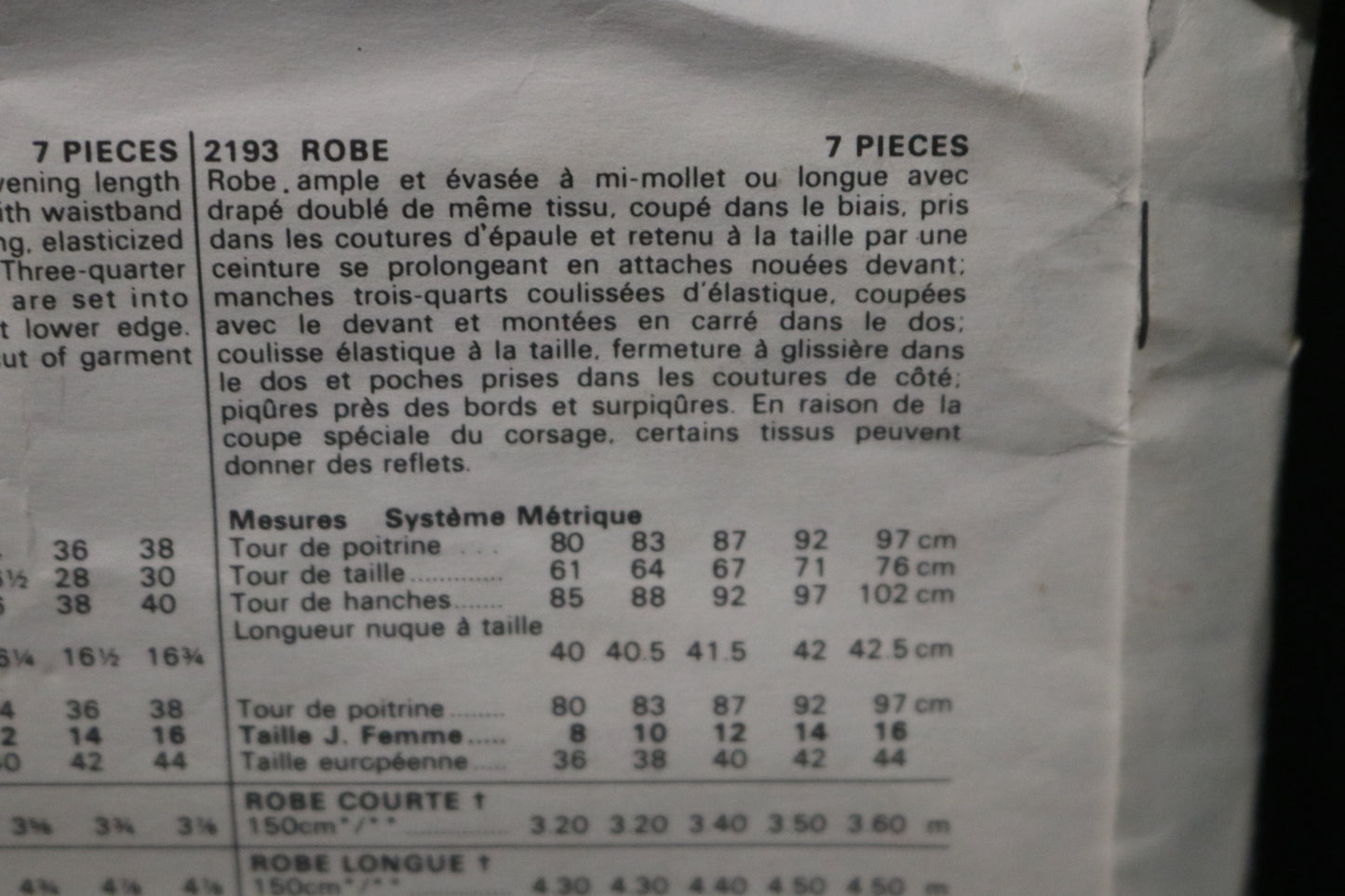 Vogue 2193 Jerry Silverman Misses Dress Sewing Pattern - UNCUT - Size 12