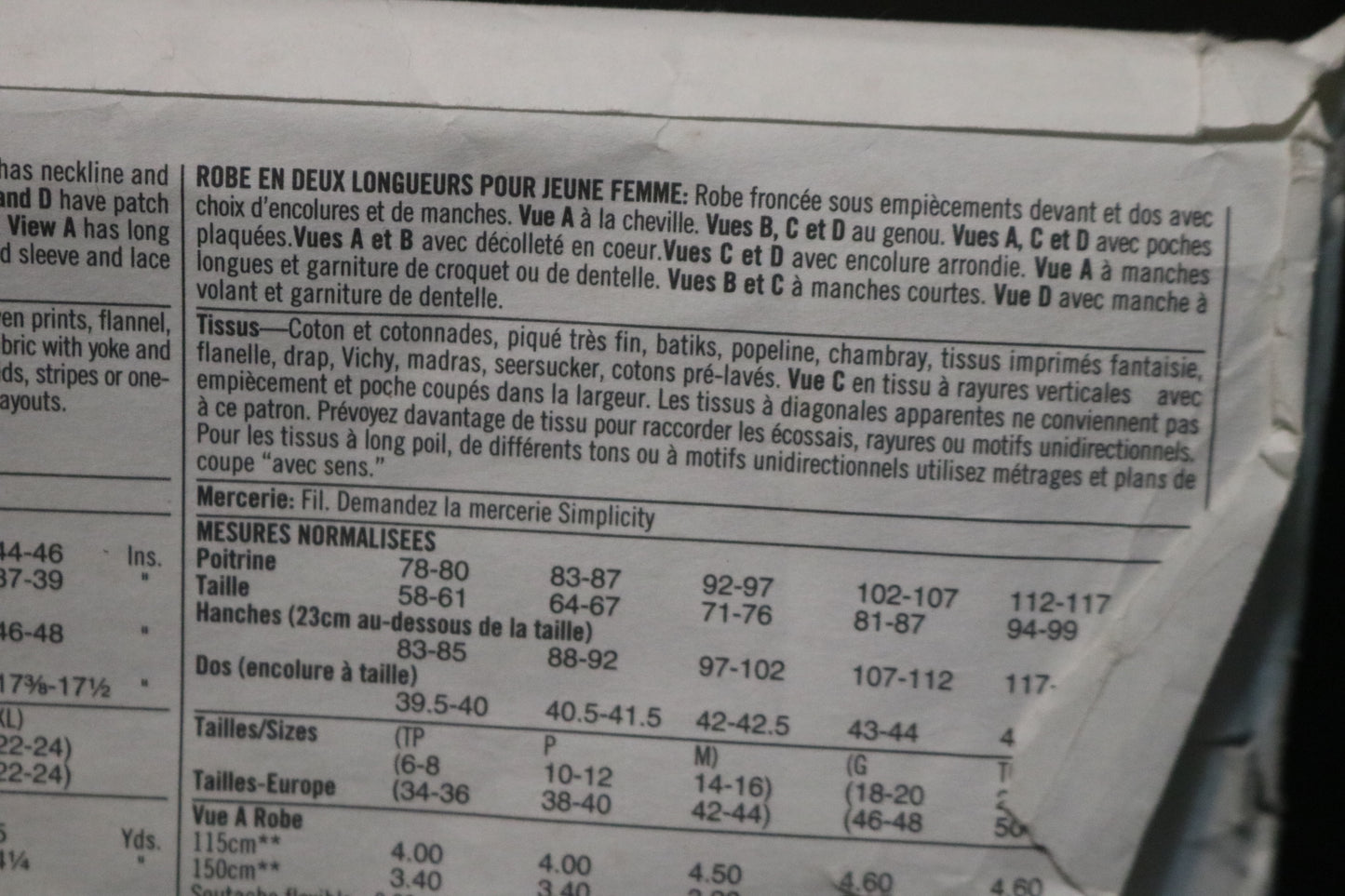 Simplicity 8959 Misses Pullover Dress in Two Lengths Sewing Pattern UNCUT Size L - XL