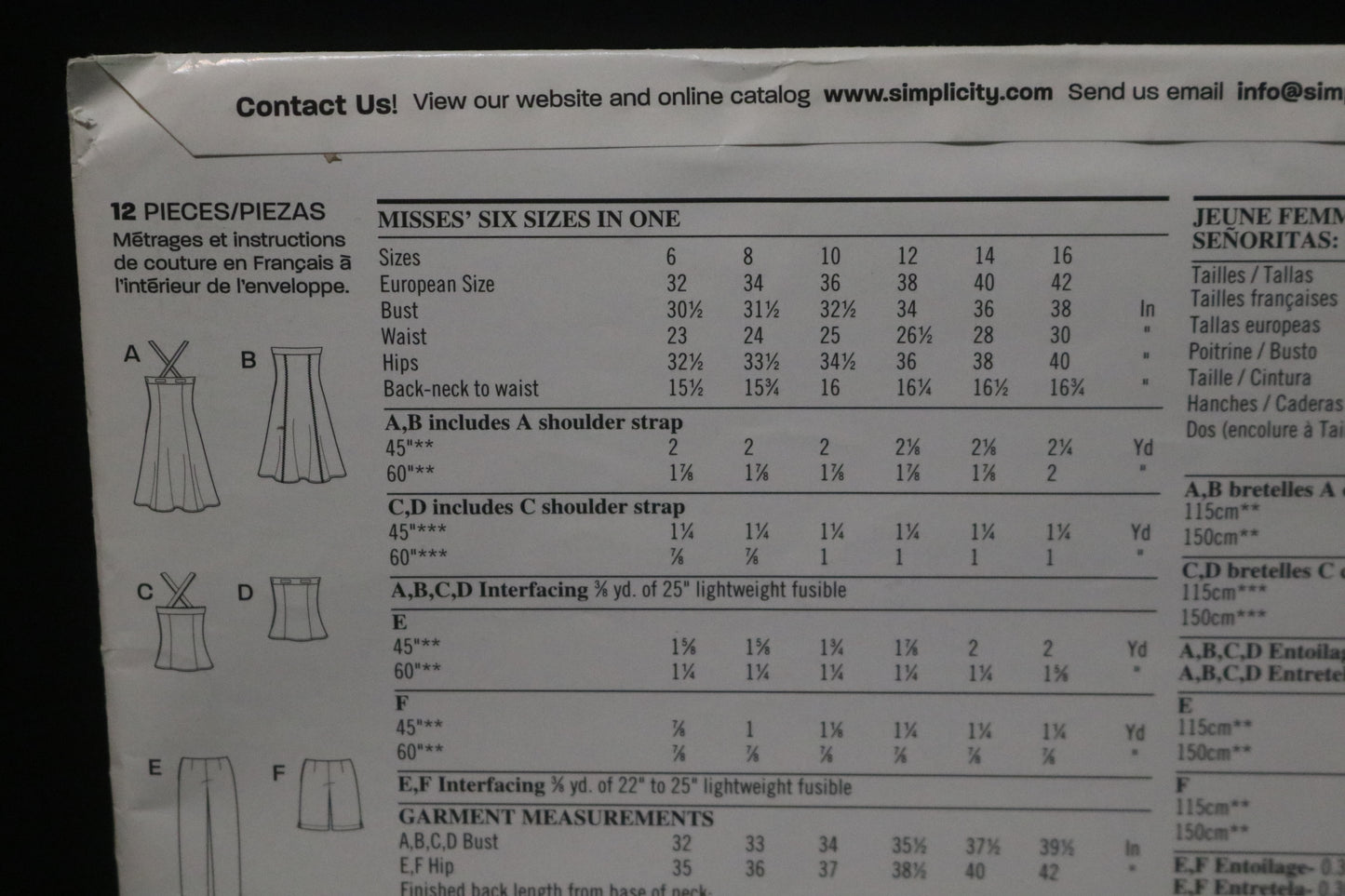 New Look 6468 Misses Dress Top and Pants Sewing Pattern - UNCUT - Size 6 - 16