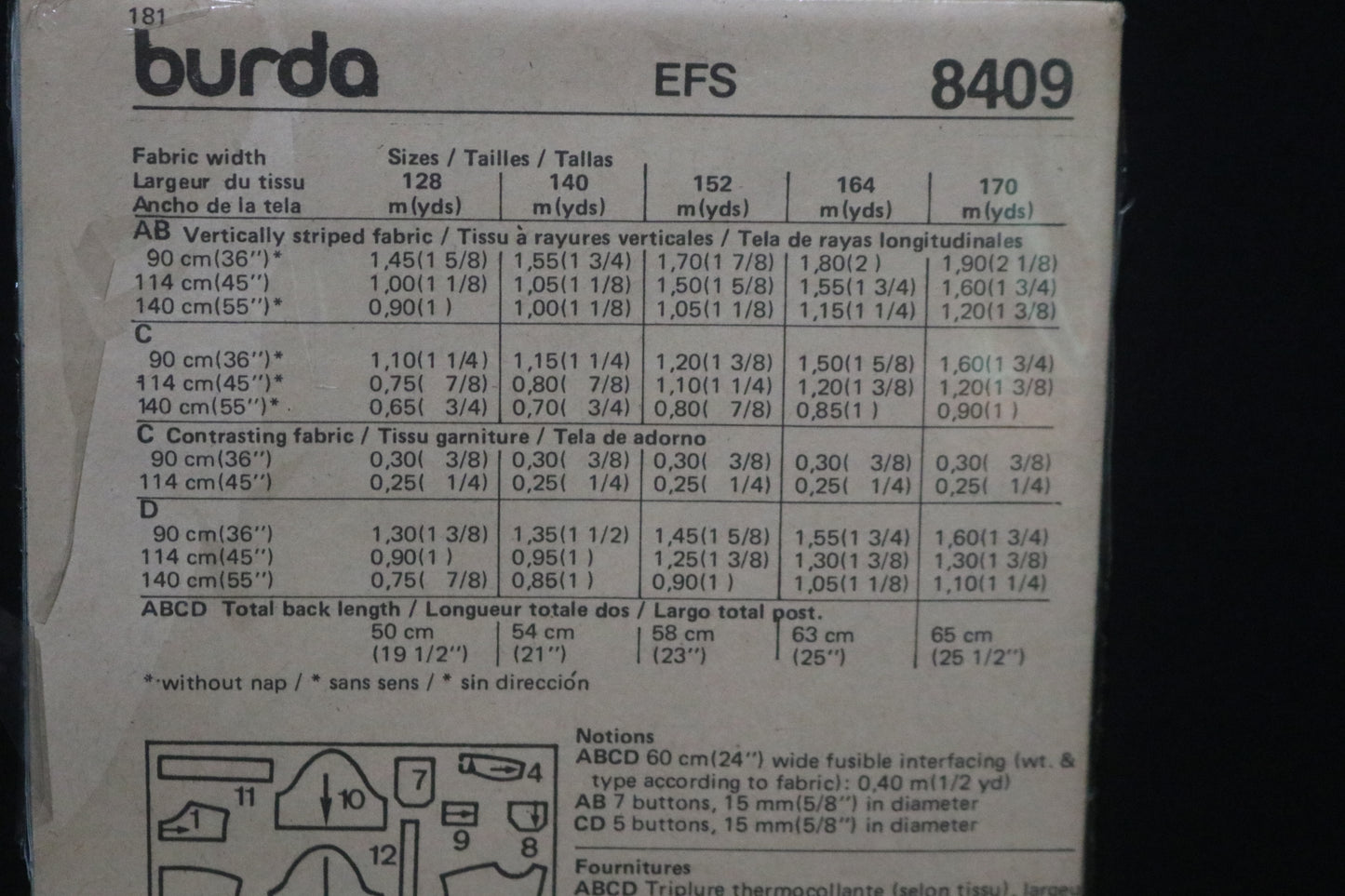 Burda 8409 Girls Shirt Sewing Pattern - UNCUT Size 7 10 12 11jun 13jun