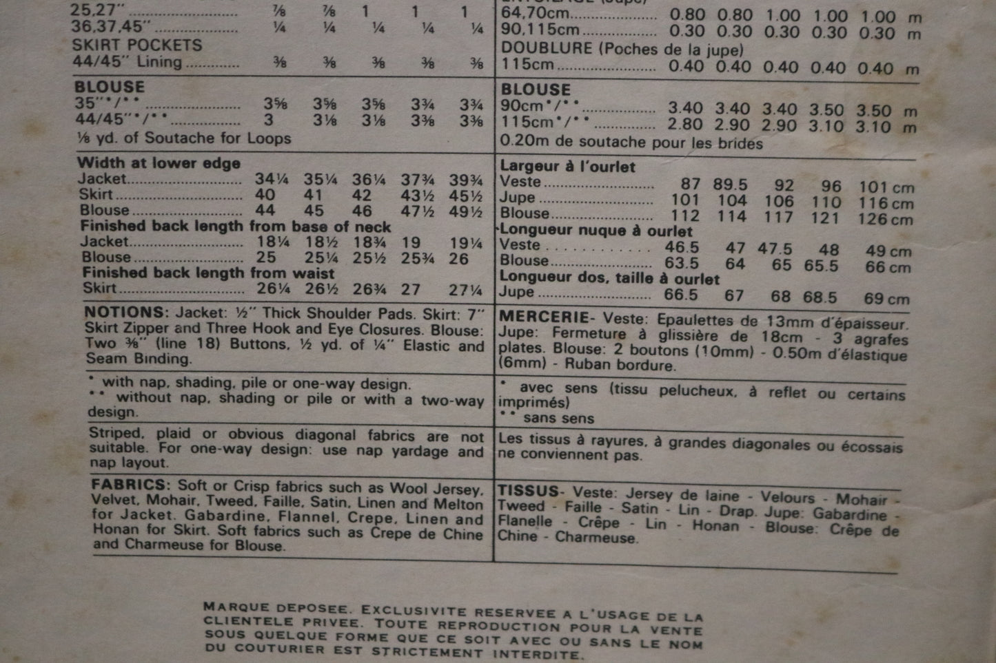 Vogue 2338 Yves Saint Laurent Misses Jacket and Dress Sewuing Pattern - UNCUT -  Size 12