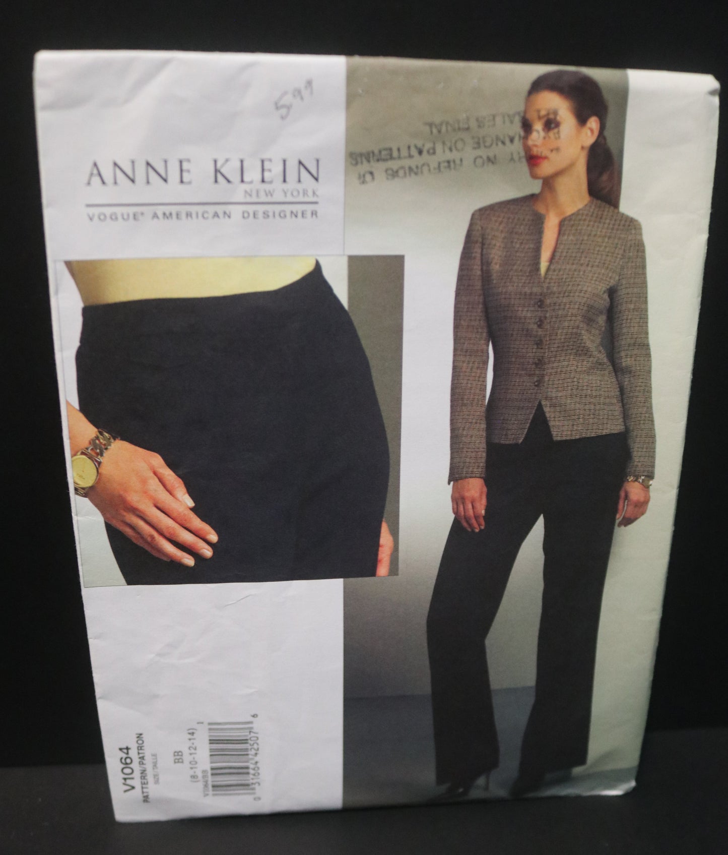 Vogue 1064 Anne Klein Misses Jacket and Pants Sewing Pattern - UNCUT - Size 8 10 12 14