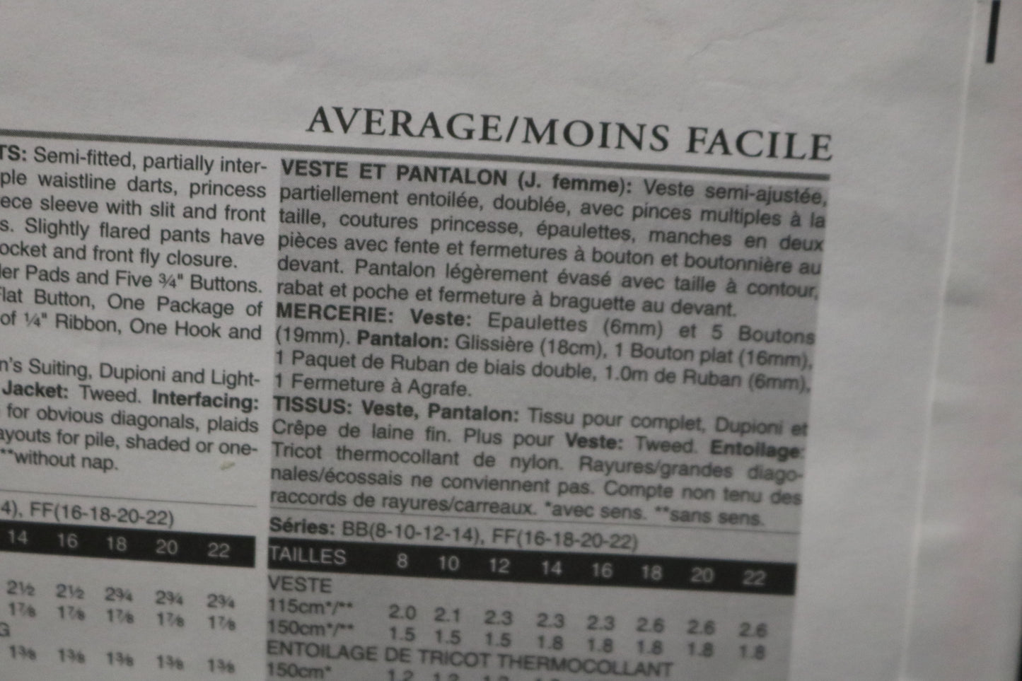 Vogue 1064 Anne Klein Misses Jacket and Pants Sewing Pattern - UNCUT - Size 8 10 12 14