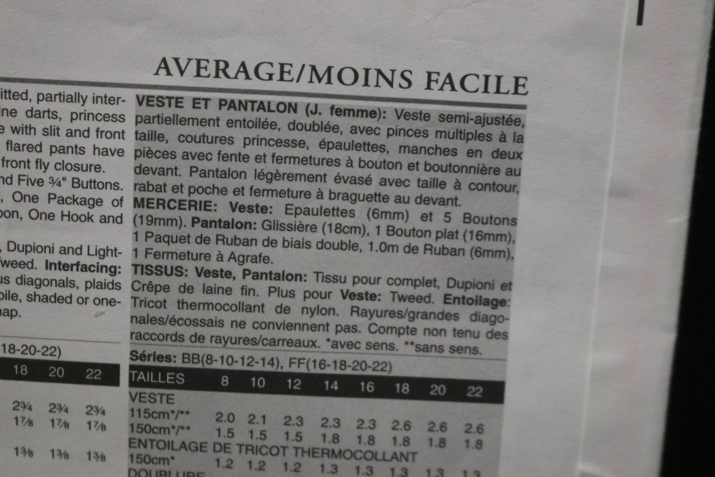 Vogue 1064 Anne Klein Misses Jacket and Pants Sewing Pattern - UNCUT - Size 8 10 12 14