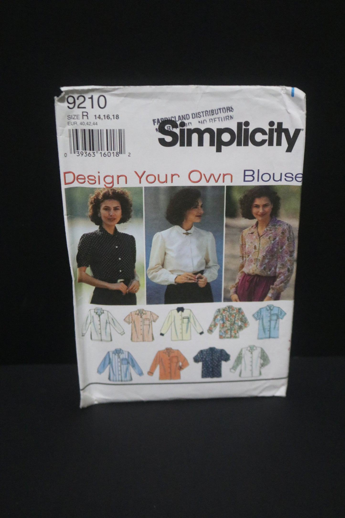 Simplicity 9210 Misses Blouse Sewing Pattern UNCUT - Size 14 16 18