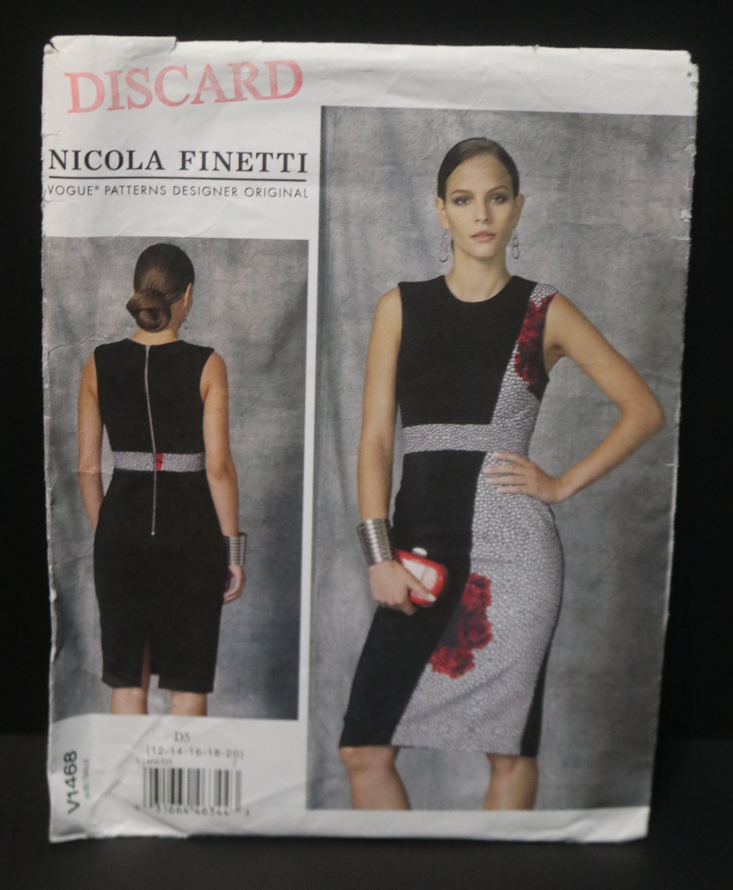 Vogue 1468 Nicola Finetti Misses Dress Sewing Pattern - UNCUT - Size 4 6 8 10 12 or Size 12 14 16 18 20