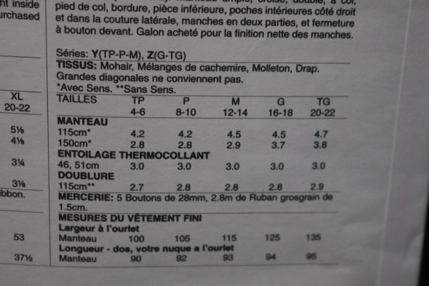 Vogue 1479 Isaac Mizrahi Misses Coat Sewing Pattern - UNCUT - Size Lrg - XxL