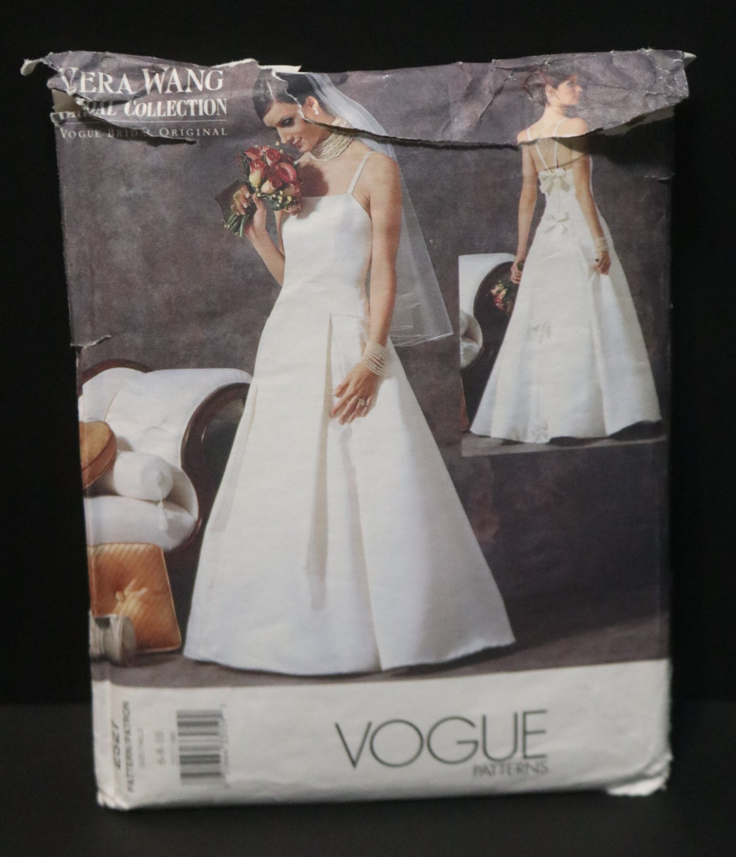 Vogue 2527 Vera Wang Misses Dress Sewing Pattern - UNCUT - Size 6 8 10 - Vogue Bridal Original wedding Dress Pattern