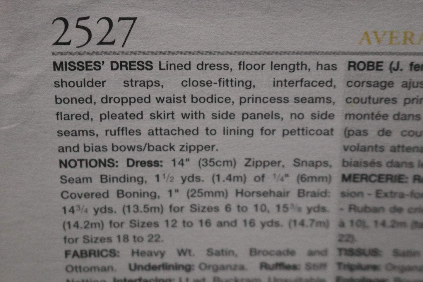 Vogue 2527 Vera Wang Misses Dress Sewing Pattern - UNCUT - Size 6 8 10 - Vogue Bridal Original wedding Dress Pattern