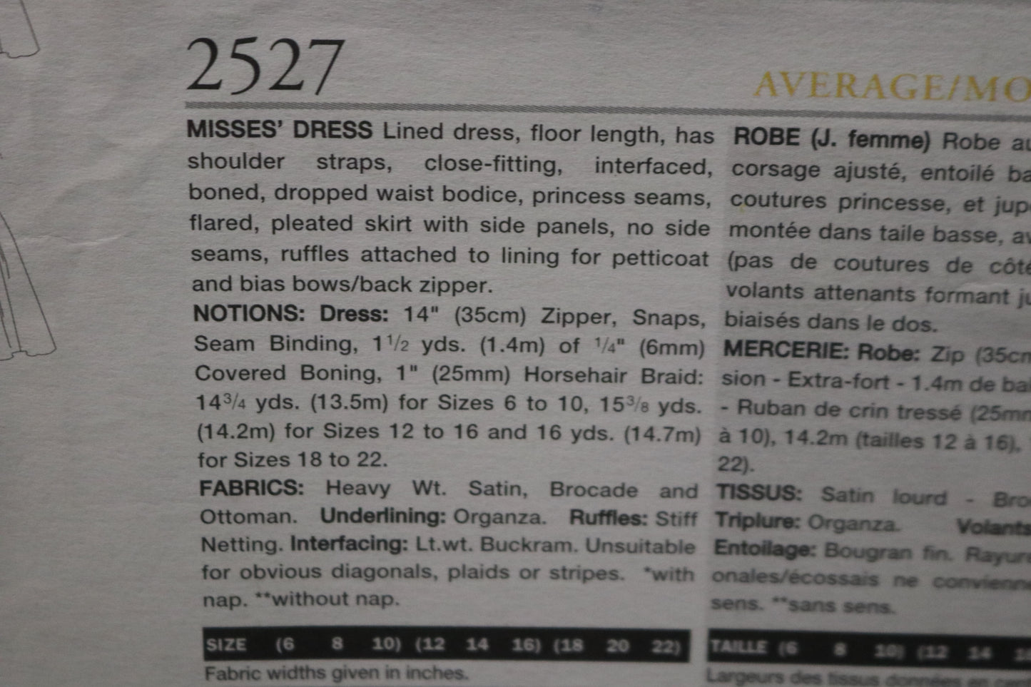 Vogue 2527 Vera Wang Misses Dress Sewing Pattern - UNCUT - Size 6 8 10 - Vogue Bridal Original wedding Dress Pattern