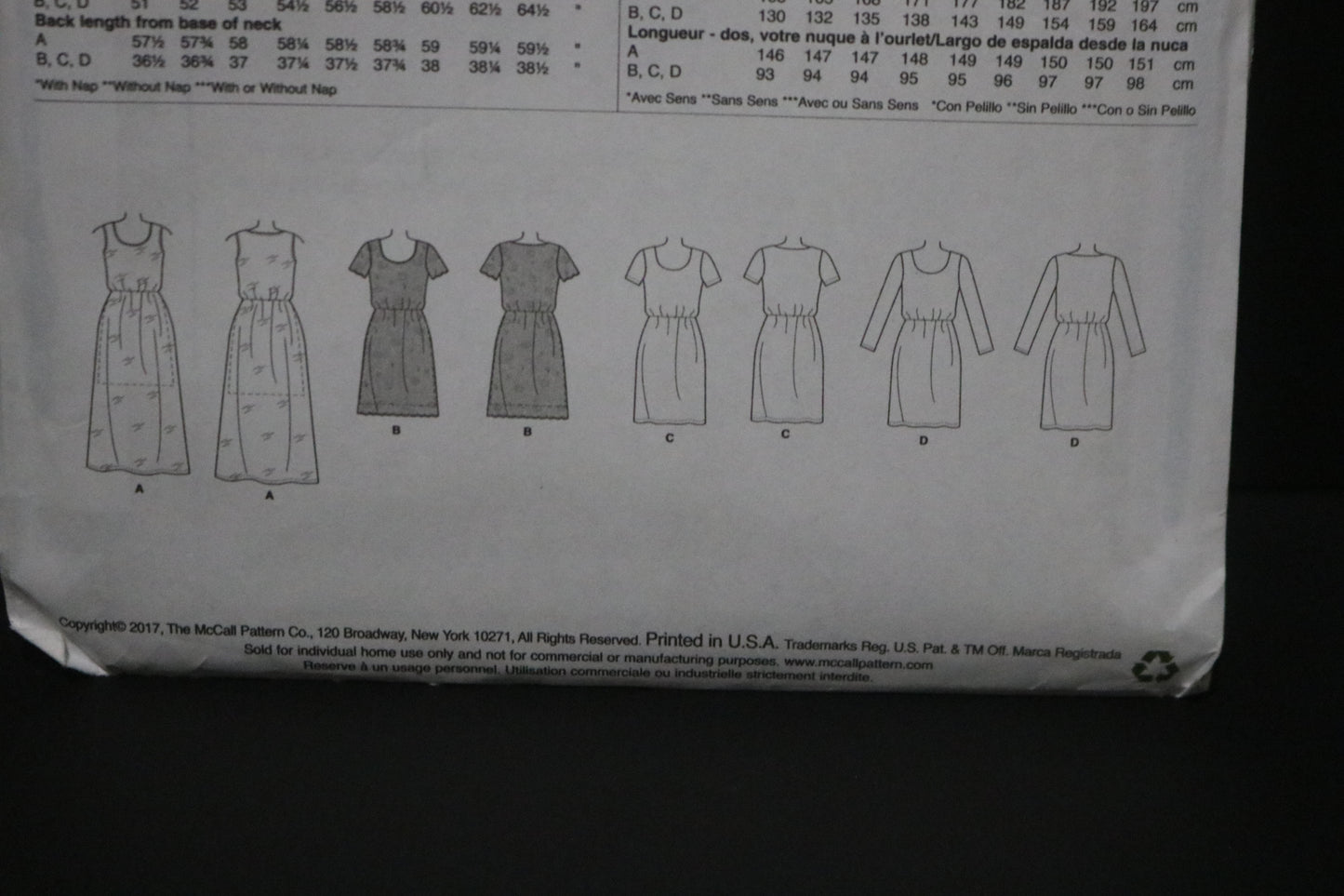 McCalls 7530  Misses Dresses Sewing Pattern - UNCUT - Size 6 8 10 12 14