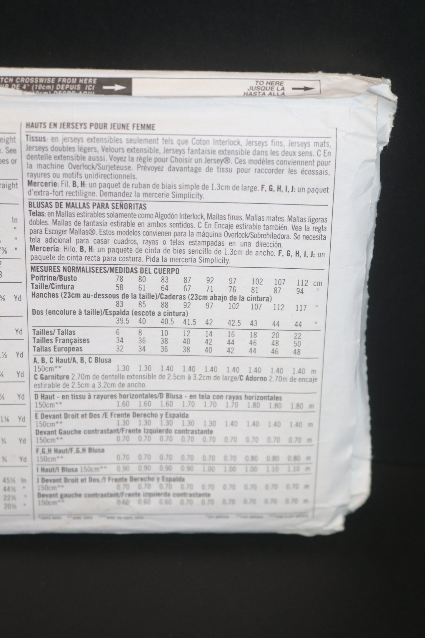 Simplicity 7222 Misses Knit Tops Sewing Pattern - UNCUT - Size 6 8 10 12