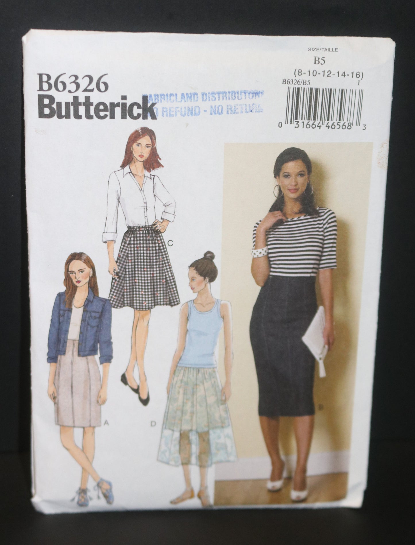 Butterick 6326 Misses Skirt Sewing Pattern - UNCUT - Size 8 10 12 14 16