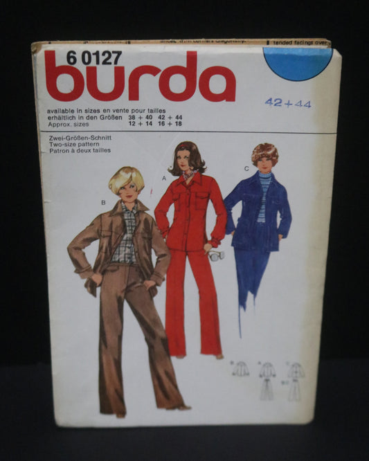 Burda 6 0127 Misses Shirt and Pants Sewing Pattern - UNCUT Size 16 + 18