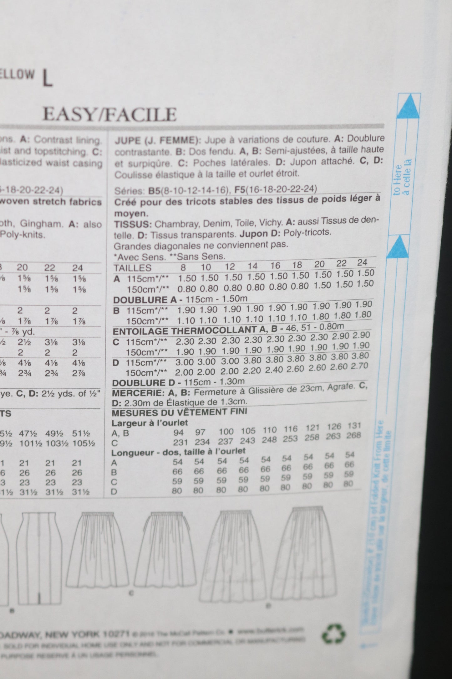 Butterick 6326 Misses Skirt Sewing Pattern - UNCUT - Size 8 10 12 14 16