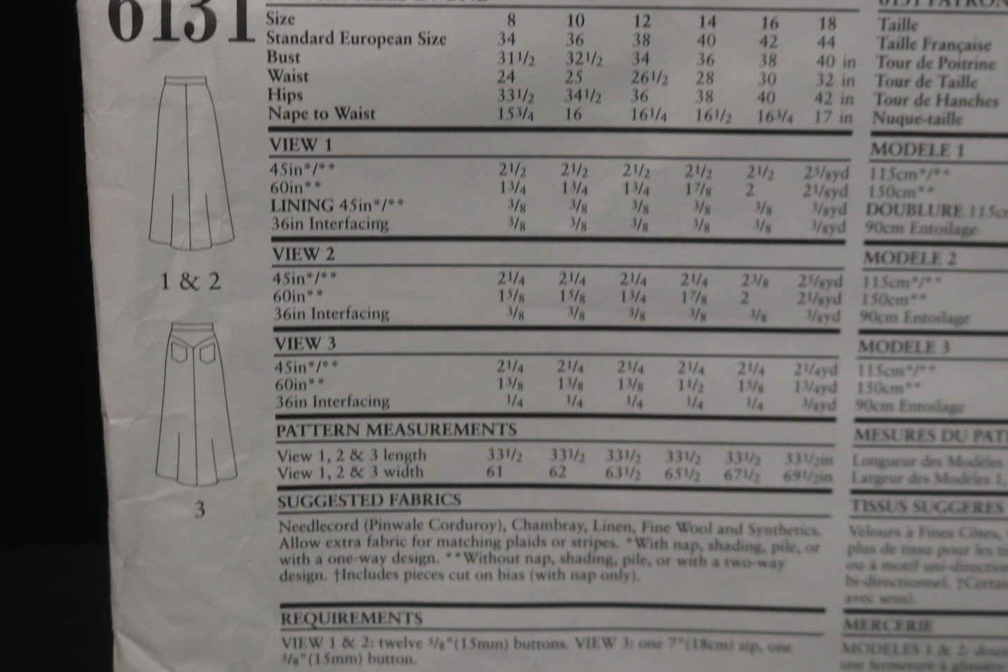 New Look 6131 Misses Skirt Sewing Pattern - UNCUT - Size 8 - 18
